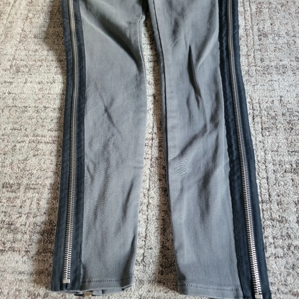 PAIGE Side Zipper Detail Low Rise Skinny Jeans Size‎ 27 Gray - Picture 6 of 15